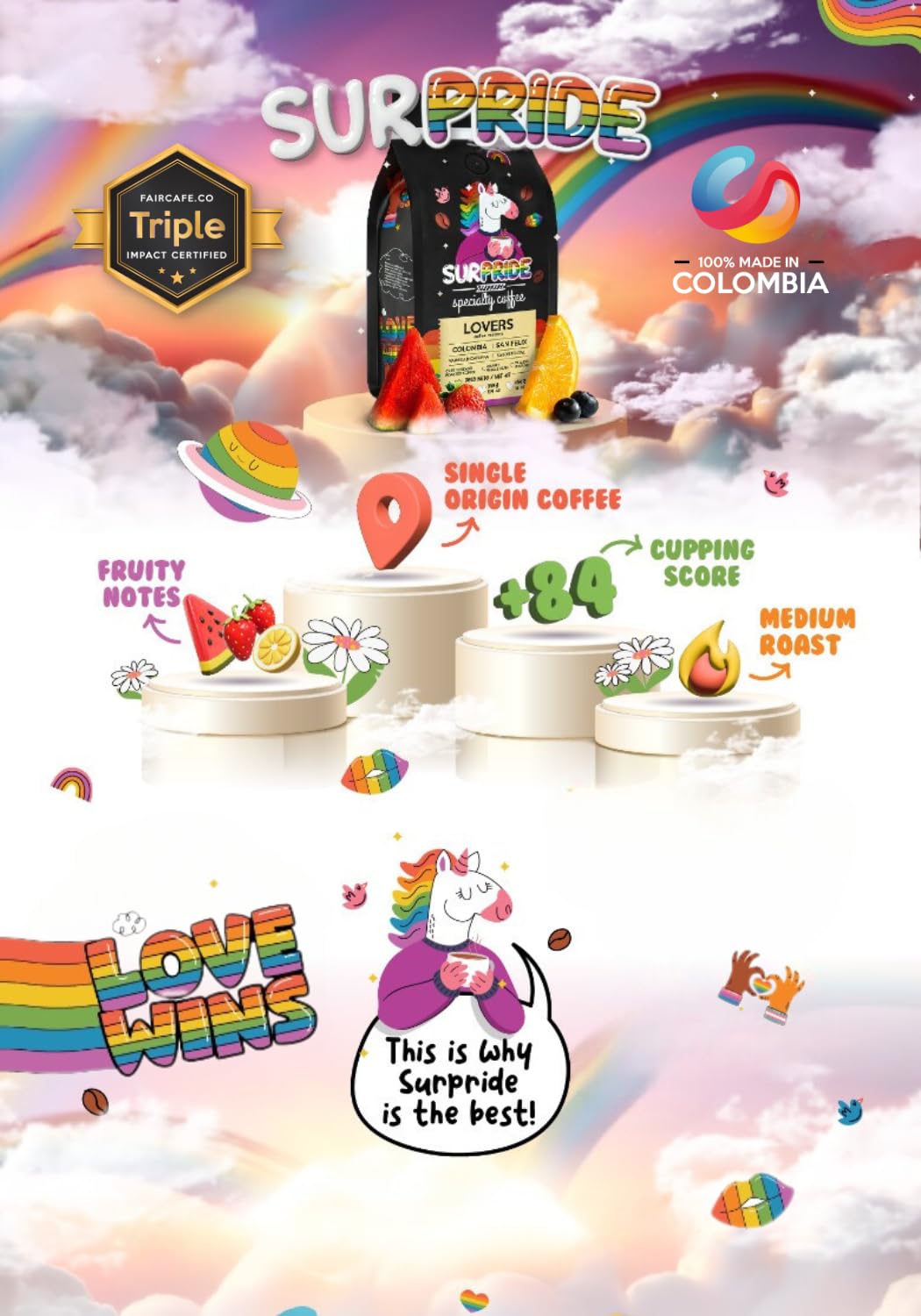 Surpride Specialty Colombian Coffee - Fruity notes - Imagen 4